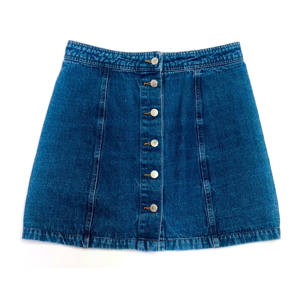 Sans Souci Blue Jean Mini Skirt Size Large